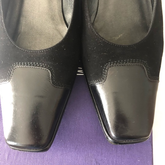 Stuart Weitzman suede leather block heel shoes - Picture 5 of 7